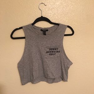 Forever 21 Sorry Mermaids Only Crop